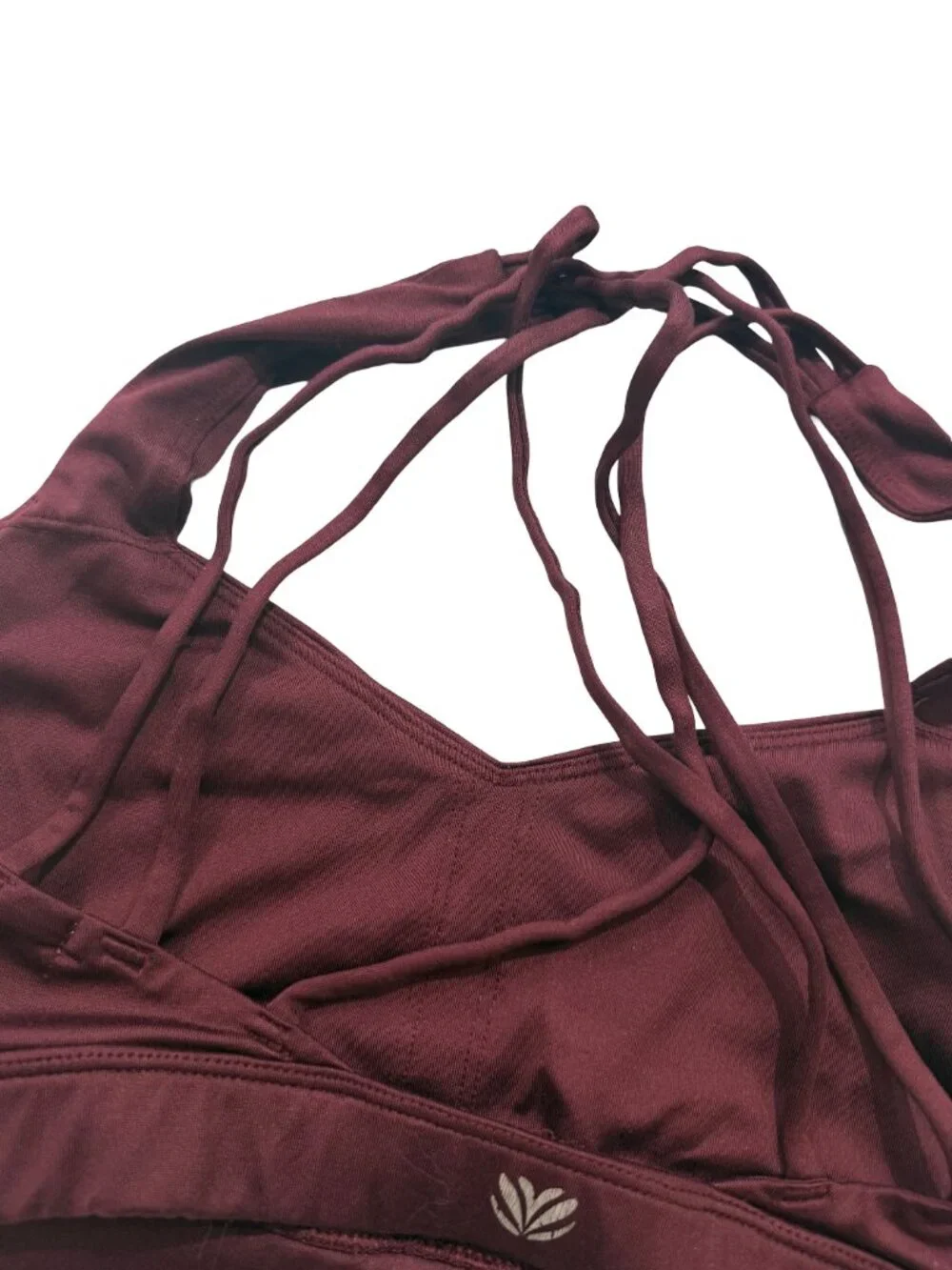 Forever 21 Two Blue Burgundy Strappy Racerback Sports Bra Set Medium Women's